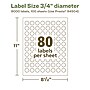 Avery EcoFriendly Laser/Inkjet Multipurpose Labels, 3/4" diameter, White, 8000/Box (94504)~#|#~996B3120-0DFE-4341-8DA3EF58622A68EF_sc7