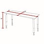 Regency Rectangular Activity Table, Height Adjustable, Mahogany (MT4230MHAPBK)~#|#~999EDD95-7C28-4553-B4D34988D4DE3985_sc7