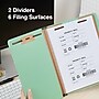 Staples 60% Recycled Pressboard Classification Folder, 2-Dividers, 2.5" Expansion, Letter Size, Light Green, 20/Box~#|#~99B3922F-7051-4526-9EA632C0BD5C4FB4_sc7
