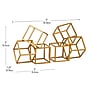 Mind Reader Geometric Cube Metal Book Ends, 6", Gold (BLOCKS2-GLD)~#|#~99B8E30C-6DEF-439E-8B2C0F8CABDBB655_sc7