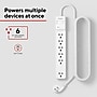 Staples TECH 6-Outlet Surge Protector, 10', 1800 Joules, White (ST62781)~#|#~99D4026F-7E0E-40B4-854E724B3433BDFC_sc7