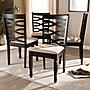 Baxton Studio Lanier Contemporary Fabric Dining Chair, Sand Brown/Espresso, 4/Set (153-9405-HiT)~#|#~99E25F03-4023-4930-A8E806AB278B8BC7_sc7