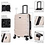 DUKAP Sense 24" Hardside Suitcase, 4-Wheeled Spinner, TSA Checkpoint Friendly, Champagne (DKSEN00M-CHA)~#|#~99EA7AAF-3C9C-4055-8E9A56176F96EC36_sc7