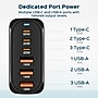 Turonic 120W 6-Port Desktop Charging Station, USB-C & USB-A, Black (350H33)~#|#~99F9BDC3-079C-4BB7-812A6B54D7420C17_sc7