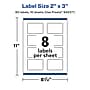 Avery Laser/Inkjet Rectangle Durable Waterproof Labels, 2" x 3", White, 80 Labels/Pack (94237)~#|#~9A1B4F11-608D-414C-B80E966AB2CCCCC2_sc7