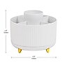 Mind Reader 5-Compartment Rotating Plastic Pen Holder, White (SPINPEN-WHT)~#|#~9A6045D7-0751-4A69-8952A2C5E6E8072F_sc7
