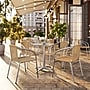 Flash Furniture Lila Aluminum/Rattan Stacking Chair, Beige (TLH020BGE)~#|#~9A65DF03-6887-4C9F-93ECC62414C6B076_sc7