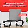 Staples TECH 14.75 x 11.25 Steel Adjustable Laptop Stand, Black (51232)~#|#~9A69582B-B214-4409-A034589E3D1F81D5_sc7