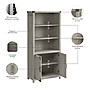Bush Furniture Knoxville 72"H 5-Shelf Bookcase with Doors, Cottage White (CGB132CWH-03)~#|#~9A856695-8F31-4E2D-969EF2FDE909716D_sc7