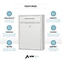 AdirOffice Steel Large Wall Mounted Drop Box Interoffice Mailbox, Key Lock, White (631-04-WHI)~#|#~9ADD4482-F4E7-47E4-8B36A7757B40731D_sc7