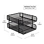 Mind Reader 2-Tier Stackable Paper Desk Tray, Metal Mesh, Black, 2/Set (2CSTACK2-BLK)~#|#~9B4C7424-07AF-467C-A5D6EE947D35436A_sc7