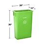 Alpine Industries Polypropylene Recycling Bin, 23 Gallon, Lime Green , 3/Pack (ALP4778-4-LGRN-3)~#|#~9B4E4A0C-ABE4-4D41-BF913B8968601DFF_sc7