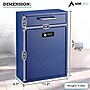 AdirOffice Steel Locking Wall Mounted Drop Box Interoffice Mailbox with Key and Combination Lock , Blue (631-04-BLU-KC-PKG)~#|#~9B5FEE7D-F558-40E2-93D16929E942FA46_sc7