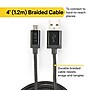 NXT Technologies 6 Ft. Braided USB-A to Micro-USB Charging Cable for Samsung/Android, Black (NX54695)~#|#~9B729FE8-7DA3-4CBA-93C8DD1B5AA851B4_sc7