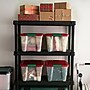 Iris Holiday Medium Stackable Plastic Storage Box, 10.5" x 14.4" x 18.5", 32 Qt., Clear/Red, 4/Pack (500532)~#|#~9B74FBAC-CC64-4D1C-86F20D63A9FC0129_sc7