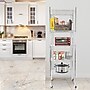 Mount-It! 5-Tier Wire Shelving Unit with Wheels, Holds 88 lbs per shelf, Silver (MI-7862)~#|#~9BB96836-7308-429C-934BE97963DE0184_sc7