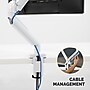 Fellowes Platinum Series Adjustable Monitor Arm, Up to 40" Monitor, White (8056201)~#|#~9BBFFA1A-E2A5-42E1-9414D92CD6F95069_sc7