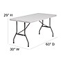 Flash Furniture Kathryn Folding Table, 60" x 30", Granite White (RB3060)~#|#~9BD1620D-4A80-474B-A531F6842BB8E70A_sc7