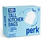 Perk™ 13-Gallon Kitchen Trash Bag, Unscented, 28" x 24", Low Density, 0.9 mil, White, 120 Bags/Box (PK56750)~#|#~9BFD8093-5EF7-4732-BD4677160342DC5E_sc7