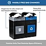 Commercial Zone Avante Series Polyethylene Dual-Stream Trash and Recycling Center, 110 Gallon, Black (787202MSA)~#|#~9C38ED6D-8819-41B6-9678D473221B7363_sc7