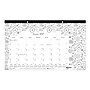 2027 Blueline DoodlePlan 17.75" x 10.875" Monthly Desk Pad Coloring Calendar, Black/White (C2917001-27)~#|#~9C637B50-8B86-4654-A7FEE3608EDB683D_sc7