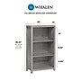 Whalen Fallbrook 3-Shelf 48"H Bookcase, Smoked Ash/Rustic Warm Gray (SPUS-FBBK-GM)~#|#~9C6E93D4-AA2C-4E32-913DEBAF087CA07D_sc7