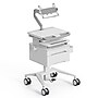 Mount-It! MedHub Mobile Medical Cart Workstation with Drawers, Laptop Arm, and Locking Caster Wheels, White/Grey (MI-16027)~#|#~9C847ED1-3B52-48AC-A3B41309595AC468_sc7