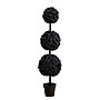 Nearly Natural UV Resistant Artificial Halloween Black Triple Ball Boxwood Topiary, 5' (T5175)~#|#~9C8AB954-7514-4B0C-80AF418CBC4EE2AE_sc7