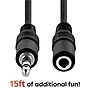 Teachers Choice Extension Cables for Handheld Game Buzzer System, 15 ft., Black, 8/Pack (NWHTCFT1751)~#|#~9CB8F05C-CAF8-40D0-98863B98C31DE35A_sc7