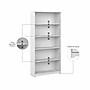 Bush Furniture Cabot 66"H 5-Shelf Bookcase with Adjustable Shelves, White (WC31966)~#|#~9CBE79F1-8F2A-43C5-9ECD7B15C219ED87_sc7
