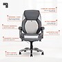 Sharper Image S-600 Active Lumbar Heated Ergonomic Bonded Leather Swivel Executive Massage Chair, Gray (60098-GRY)~#|#~9CC0C26D-5800-43E7-A8723B7B8F322436_sc7