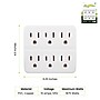 GoGreen Power 6-Outlet Wall Tap, White, 3/Pack (GG-16000TW)~#|#~9CCEC89C-2D53-4567-9546E99FF74D5FDD_sc7
