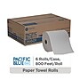 Pacific Blue Basic Recycled Hardwound Paper Towels, 1-ply, 800 ft./Roll, 6 Rolls/Carton (26601)~#|#~9CDF974E-E85A-41C2-B073094F31FC14DD_sc7