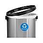 Alpine Industries Commercial Single-Stream Recycling Station, 17 Gallon, Stainless Steel (ALP470-65L-1-R)~#|#~9CEBF756-5C94-42D0-85E71F07A1480CCE_sc7