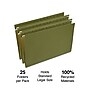 Staples Hanging File Folder, Stright Cut, Legal Size, Standard Green, 25/Box (ST521252/521252)~#|#~9CEF13A0-4698-4D48-BE7D6E622883161F_sc7