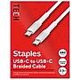 Staples TECH USB-C to USB-C Charging Cable, 3.3 ft., White (ST62334)~#|#~9D2BEE0C-9D5A-4163-A17E284C12818E05_sc7