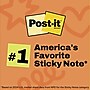 Post-it Notes, 3" x 3", Sunburst Collection, 100 Sheet/Pad, 18 Pads/Pack (654-18SUN-CP)~#|#~9D3D2F74-8F41-4F5C-9559EDCDC92E2CAE_sc7