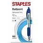 Staples Retractable Ballpoint Pens, Medium Point, 1.0mm, Blue Ink, Dozen (50794-CC)~#|#~9D5ED9BE-DD8B-4C6B-B0D1DBAE3C8FB424_sc7