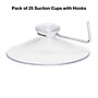 Excello Brands Suction Cups with Hooks, Clear, 25/Pack (SC-25PK)~#|#~9D5F0F9D-A04B-4217-8FBC473DF6794D41_sc7