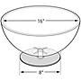 Azar 16" Single Bowl Countertop Display, Clear (720016)~#|#~9D609D18-5B37-44B6-9FDBF609953FEF56_sc7