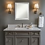 Amanti Art Grace Brushed Nickel Narrow Frame Wall Mirror, 22" x 18" (A42675343057)~#|#~9DB93FC0-C655-4DC0-A0DE677554C7CB00_sc7