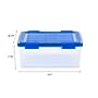 Iris 30.6 Quart Element Resistant Ultimate Clear Plastic Latching Storage Bin, Clear, 4/Pack (500138)~#|#~9DC753AB-F397-4243-B928CC2C3A9EFD5A_sc7