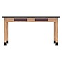 Diversified Woodcrafts PerpetuLab Book Compartment Rectangular Science Lab Table, 60" x 24", Oak (C7602BK30N)~#|#~9DD550AF-C13A-4DD9-A92BA73DF265C197_sc7