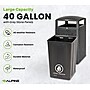 Alpine Industries Steel Outdoor Trash Can with Dome Lid and Ashtray, 40 Gallon, Gray Stone (472-40-GRYS)~#|#~9DDD846C-652D-41AF-B9ACCDC3BF87435D_sc7
