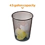 Staples Indoor Trash Can Without Lid, Black Steel Mesh, 4.5 Gal. (56903)~#|#~9DFD9F13-18BA-4A2F-8C67DC45F5F04CAE_sc7