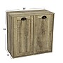 Household Essentials  2-Section Tilt-Out Laundry Sorter Cabinet, Ashwood (HE1038)~#|#~9E2899C9-7925-42EE-82BCF9EDC09619F8_sc7