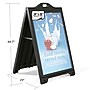 Azar Poster Holder, 26.77" x 44.7", Vertical, A-Frame, Black, Plastic (300244-BLK)~#|#~9E5E3BE6-8D32-4B5E-9F8292E24A93110E_sc7