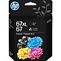 HP 67XL/67 Black High Yield and Tri-Color Standard Yield Ink Cartridge, 2/Pack (3YP30AN#140)~#|#~9E60D48D-6E65-4DE3-97A135850155A037_sc7