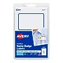 Avery Laser/Inkjet Name Badge Labels, 2 1/3" x 3 3/8", White/Blue, 2 Labels/Sheet, 20 Sheets/Pack (05151)~#|#~9EB8F883-26D8-48A4-A2E6191CF7316D01_sc7