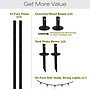 Excello Global Products Bistro Pole for String Lights with 50' G40 Lights, Black, 2/Pack (EGP-HD-0360)~#|#~9EEACCB0-30BD-496C-B8C3CAC28964DC69_sc7